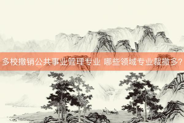 多校撤销公共事业管理专业 哪些领域专业裁撤多？