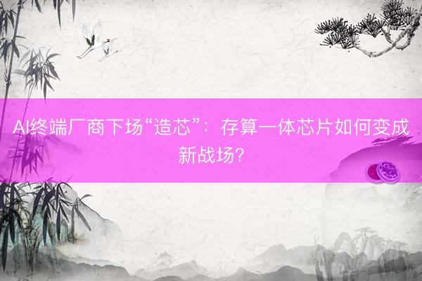 AI终端厂商下场“造芯”：存算一体芯片如何变成新战场？