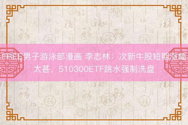 FREE男子游泳部漫画 李志林：次新牛股短期涨幅太甚，510300ETF跳水强制洗盘