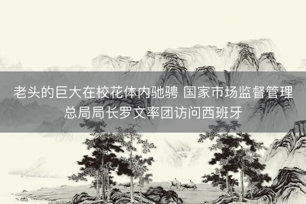 老头的巨大在校花体内驰骋 国家市场监督管理总局局长罗文率团访问西班牙