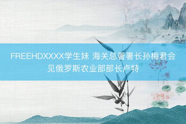 FREEHDXXXX学生妹 海关总署署长孙梅君会见俄罗斯农业部部长卢特