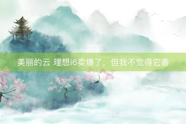 美丽的云 理想i6卖爆了，但我不觉得它香