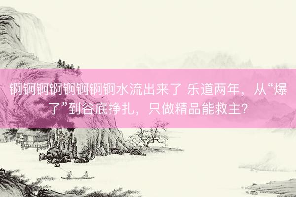 锕锕锕锕锕锕锕锕水流出来了 乐道两年，从“爆了”到谷底挣扎，只做精品能救主？