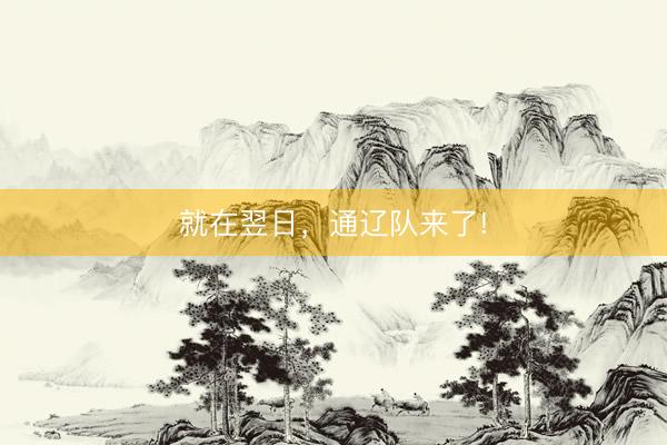 就在翌日，通辽队来了!