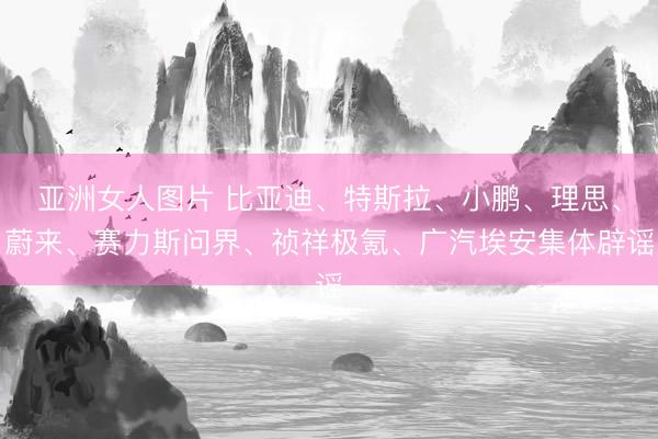 亚洲女人图片 比亚迪、特斯拉、小鹏、理思、蔚来、赛力斯问界、祯祥极氪、广汽埃安集体辟谣