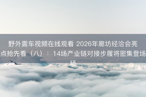 野外震车视频在线观看 2026年廊坊经洽会亮点抢先看（八）：14场产业链对接步履将密集登场