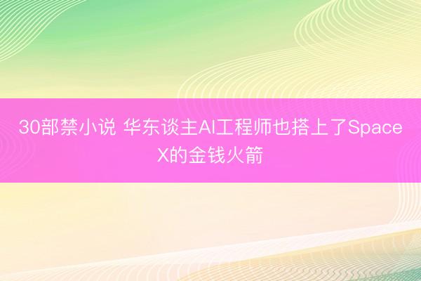 30部禁小说 华东谈主AI工程师也搭上了SpaceX的金钱火箭